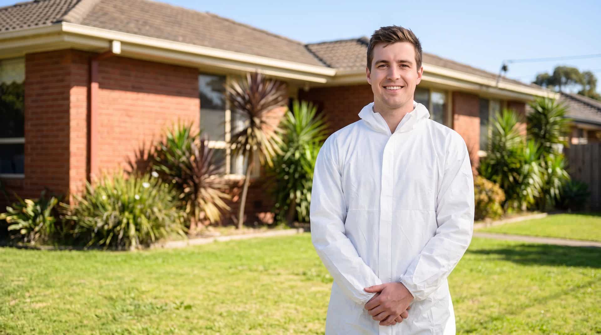 Friendly Melbourne Rodent Control technician outside a Melbourne home
